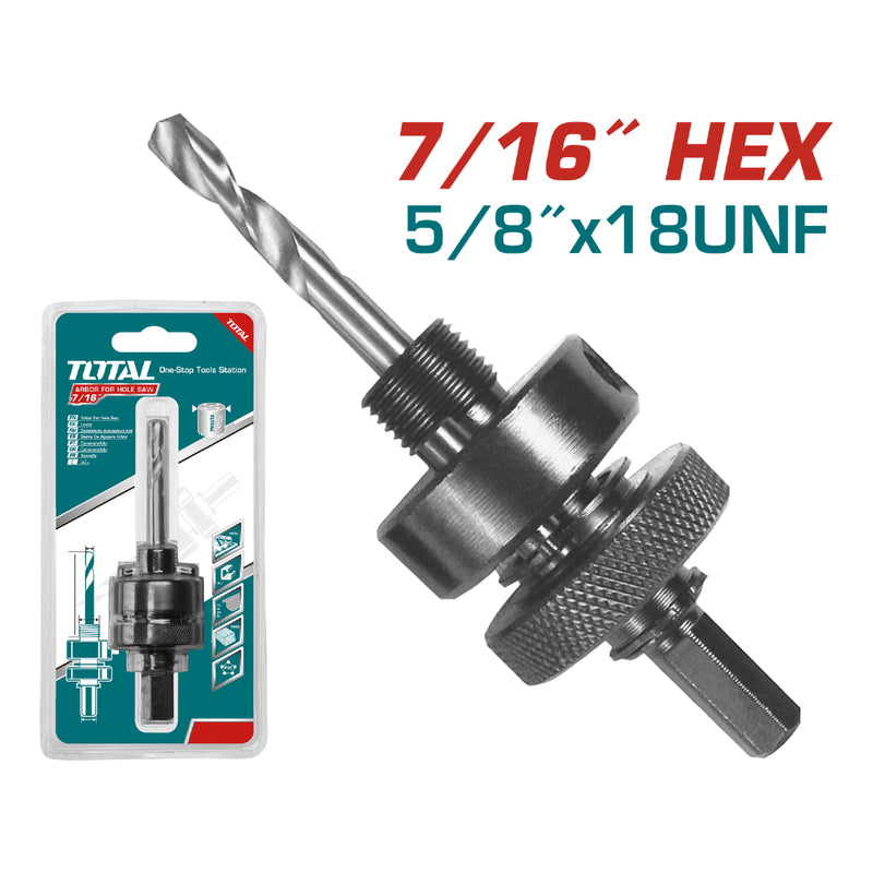 Mandril para brocas circulares de 32 mm hasta 76 ". Vastago hexagonal de 7 1/6"