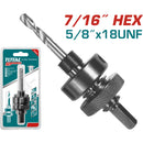 Mandril para brocas circulares de 32 mm hasta 76 ". Vastago hexagonal de 7 1/6"