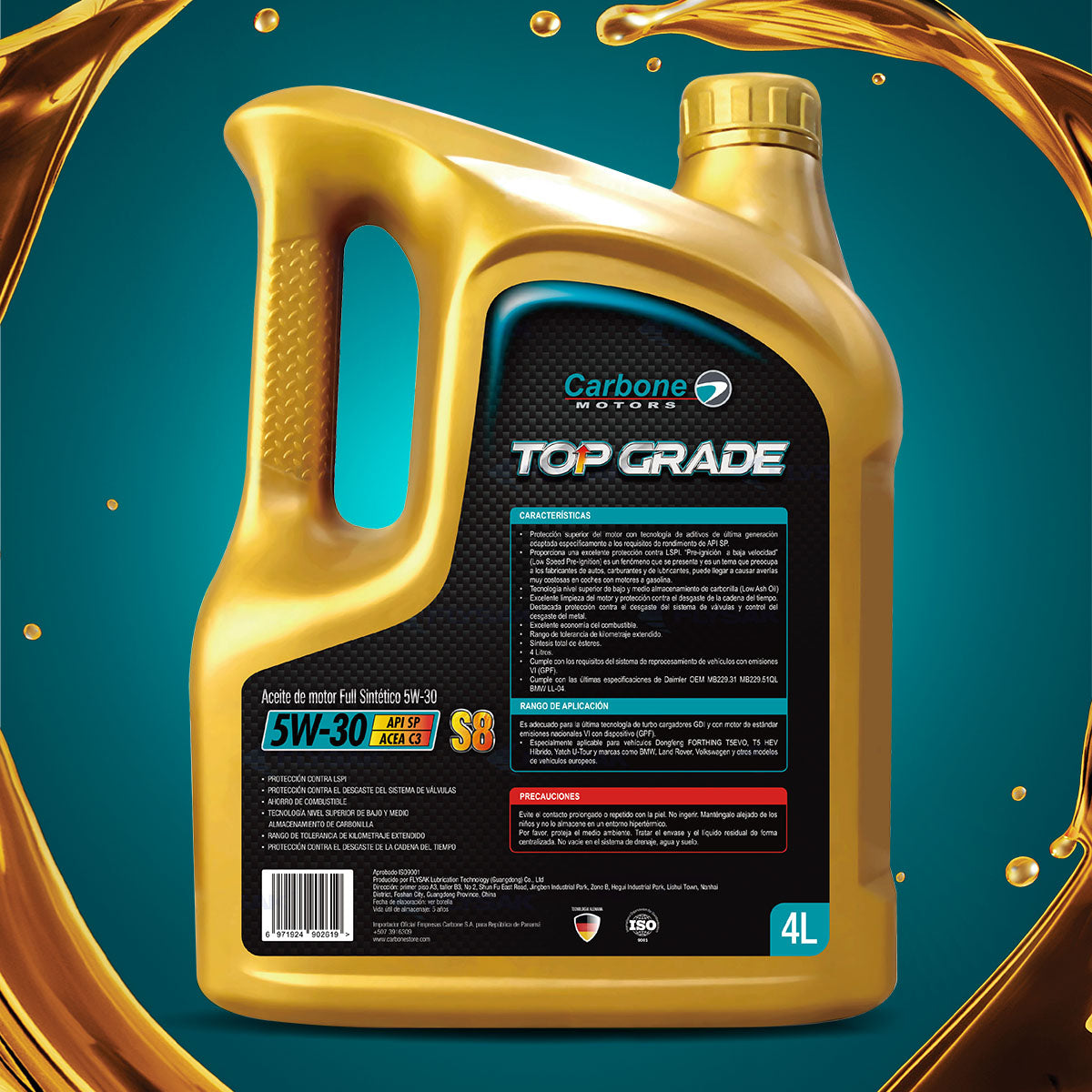 Aceites Api ACEITE DE MOTOR API SP 5W30 FULL SINTÉTICO (TOP GRADE) GASOLINA S8 ACE
