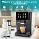 Máquina de Cafe Automática Granos y polvo 19 Bar Pantalla táctil 7" contenedor de leche expreso capuchino latte machiato