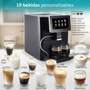 Máquina de Cafe Automática Granos y polvo 19 Bar Pantalla táctil 7" contenedor de leche expreso capuchino latte machiato