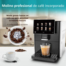 Máquina de Cafe Automática Granos y polvo 19 Bar Pantalla táctil 7" contenedor de leche expreso capuchino latte machiato