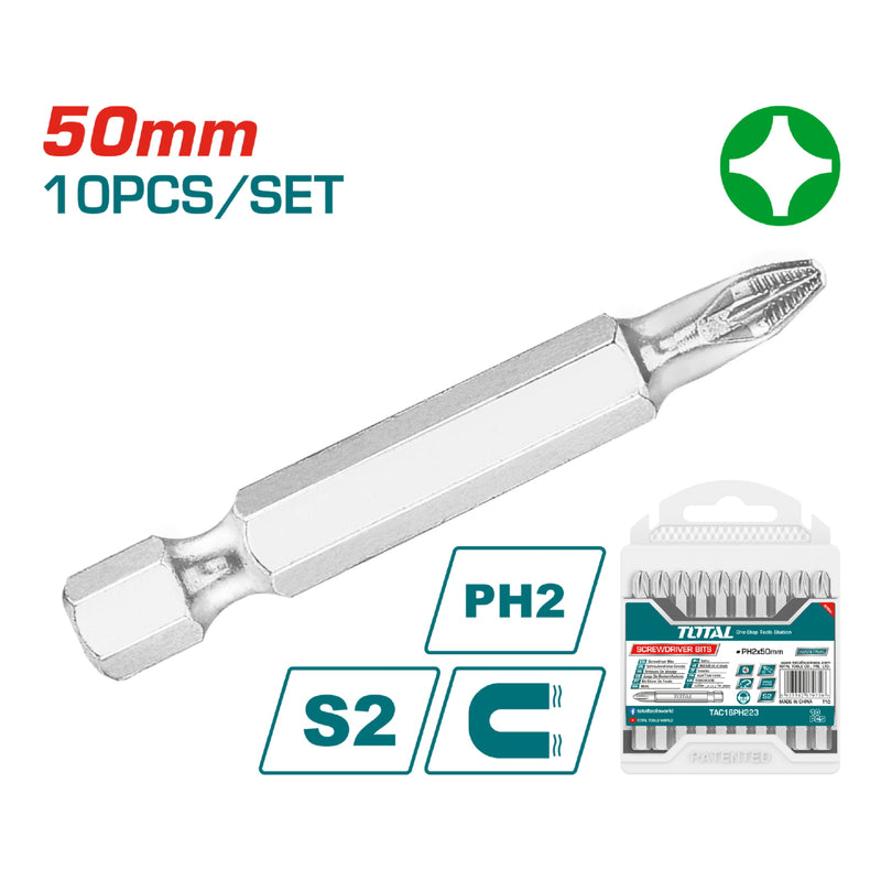 10pcs /pack Punta estrella PH2 50 mm para tornillos