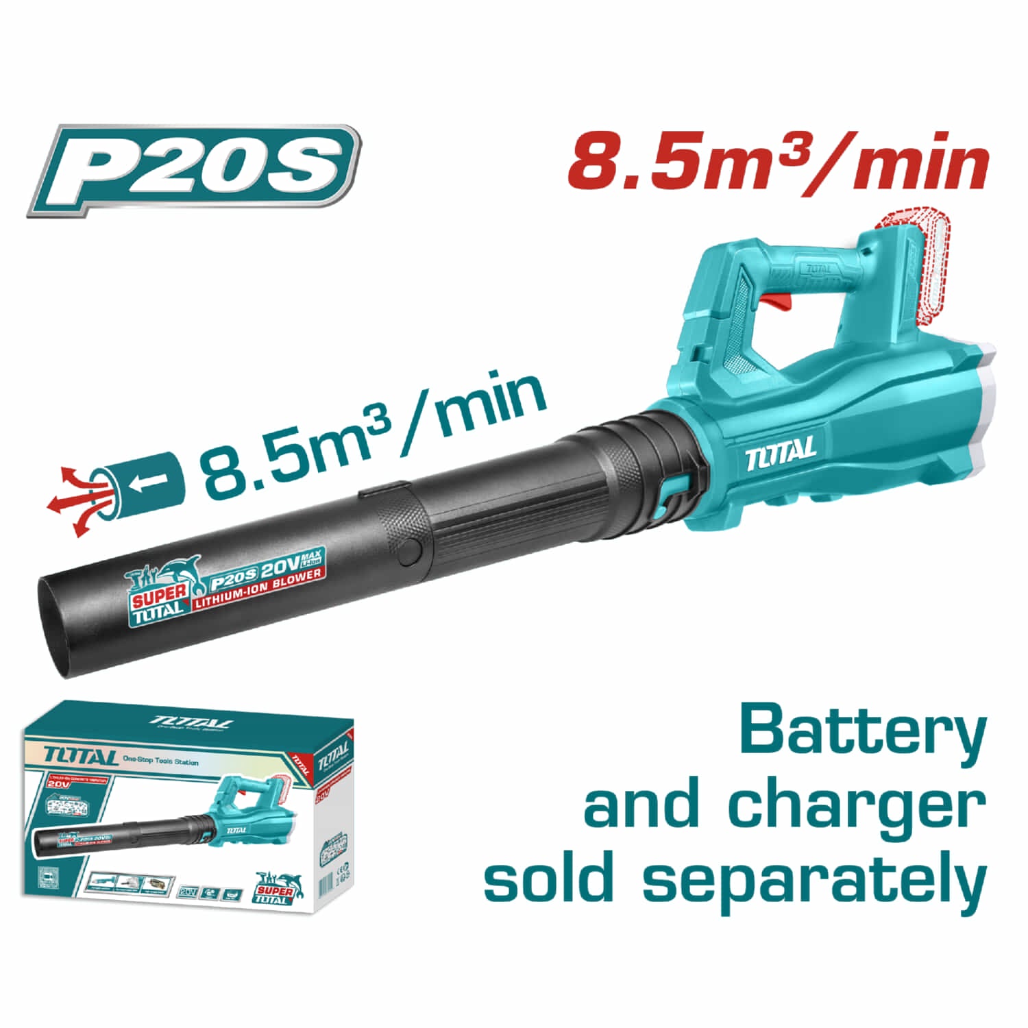 Soplador Blower 20V Inalámbrico. No Incluye batería ni cargador.