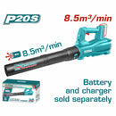 Soplador Blower 20V Inalámbrico. No Incluye batería ni cargador.