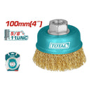 Disco de alambre 4" con rosca 5/8" 11 UNC. Diametro alambre 0.3 mm.