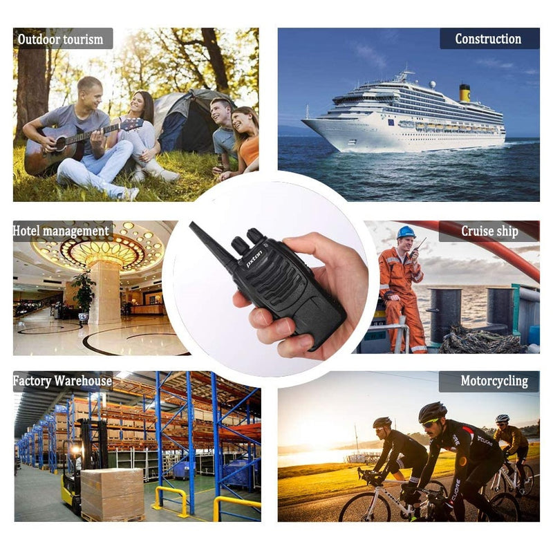 Juego de 4 Radios de 2 vías y 16 canales. Color Negro.