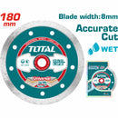 Disco de diamante liso para usar con agua 180(7")X22mm Blade width:5mm
