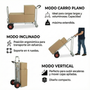 Carretilla 3 en 1 convertible a carretón y a carro inclinado para línea blanca y cajas grandes