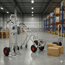 Carretilla 3 en 1 convertible a carretón y a carro inclinado para línea blanca y cajas grandes