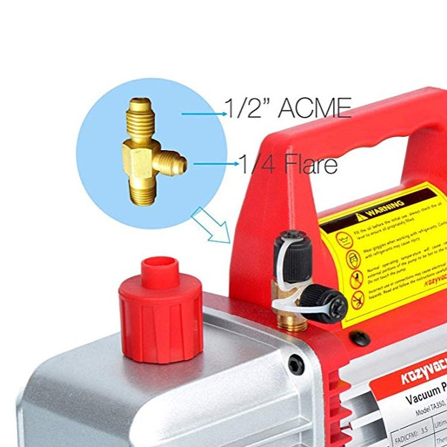 Bomba de vacio 3.5 CFM 5 Pa, 1/4HP, HVAC/Auto AC herramienta de recarga de aire acondicionado refrig