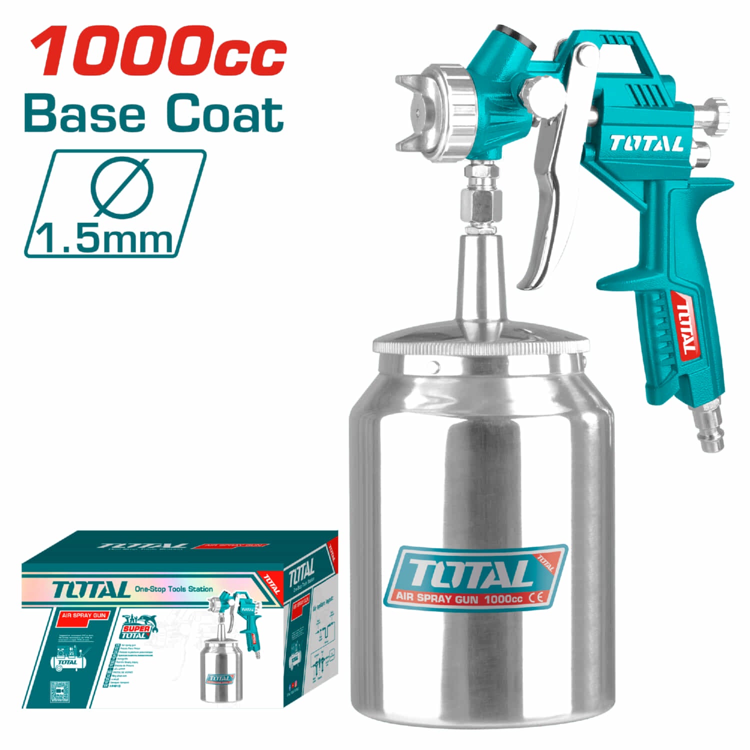 Pistola de aire para pintar. Boquilla 1.5 mm.