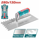 Llana de yeso con dientes (mango de plástico) 280x130mm. Dientes 10x10 mm Tirador TPR y ABS