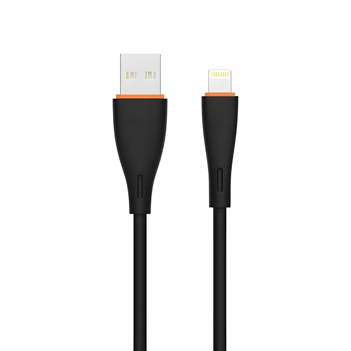 Cable USB A Lightning De Carga Y Transferencia De Datos. Color Negro. Longitud De 1 Metro.