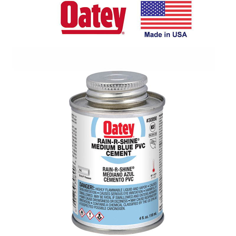 PEGAMENTO "OATEY" (3) PVC AZUL RAIN or SHINE 1/4  PINTA