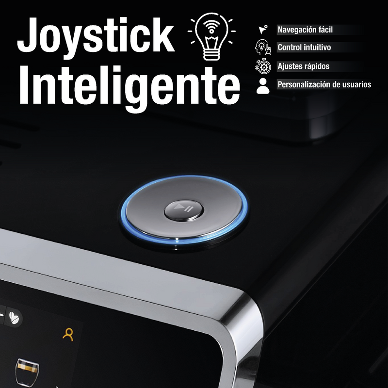 Máquina de Cafe Automática profesional Granos y polvo sistema de control inteligente avanzado 20 Bar Pantalla táctil  Joystick Espresso capuchino latte cortado macchiato