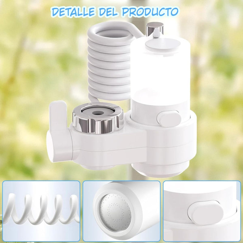 Cabezal de Grifo 3 en 1 con Dispensador de Jabón y Manguera Extensible. Boquilla Multifunción para llave de fregadero.