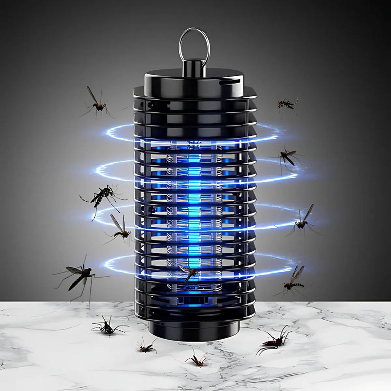 Lámpara Mata insectos. Trampa para mosquitos eléctrica 110V. Luz UV 360° para Interiores y Exteriores.
