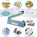 Selladora Lineal Eléctrica de 40cm con Regulador de Temperatura 110V. Máquina Selladora de Impulso para Bolsas Plásticas, Aluminio y Kraft.