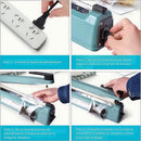 Selladora Lineal Eléctrica de 40cm con Regulador de Temperatura 110V. Máquina Selladora de Impulso para Bolsas Plásticas, Aluminio y Kraft.