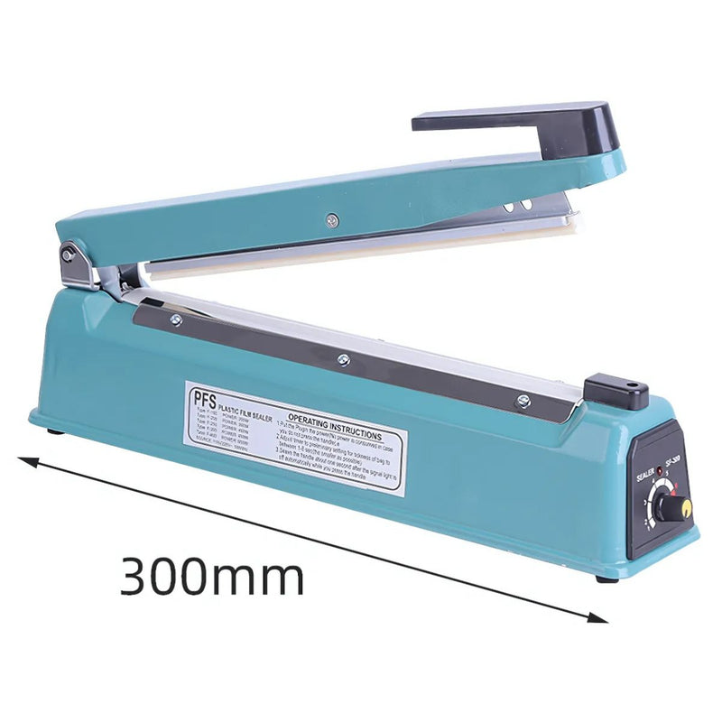 Selladora Lineal Eléctrica de 30cm con Regulador de Temperatura 110V. Máquina Selladora de Impulso para Bolsas Plásticas, Aluminio y Kraft.
