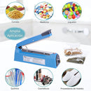 Selladora Lineal Eléctrica de 20cm con Regulador de Temperatura 110V. Máquina Selladora de Impulso para Bolsas Plásticas, Aluminio y Kraft.