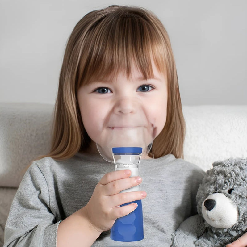 Nebulizador portátil de malla ultrasónica. Inhalador mini silencioso 8ml. Recargable USB-C. Ideal para adultos y niños.