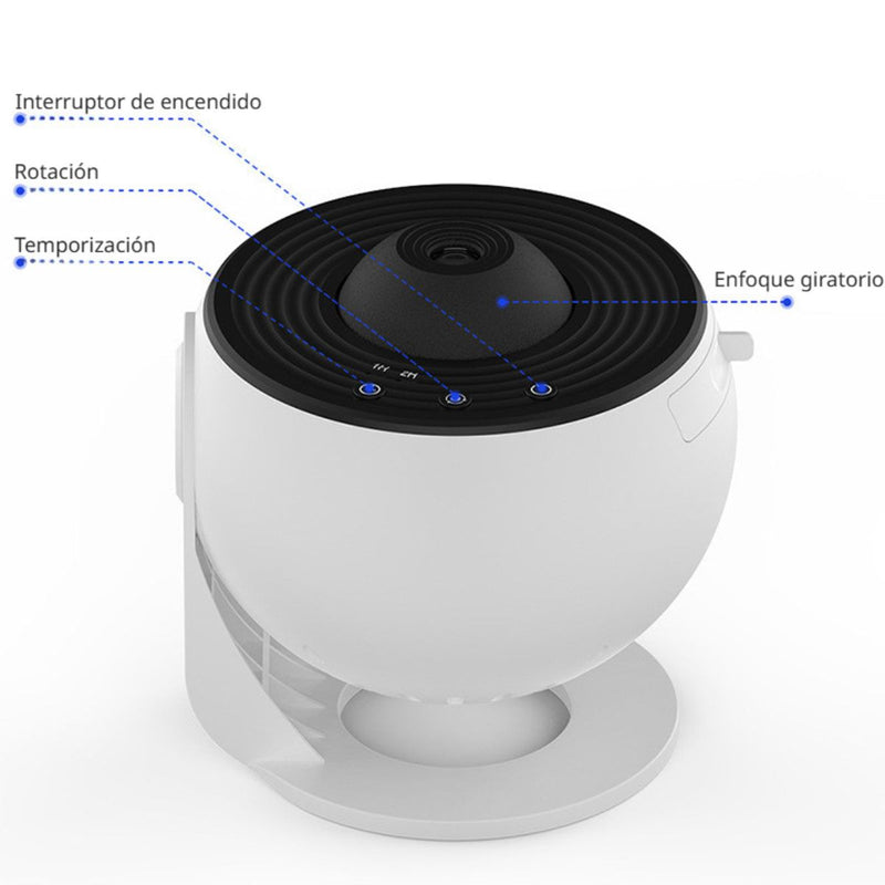 Proyector de Estrellas y Galaxias para Techo y Habitaciones. Lampara de Espacio. Área De Proyección de Hasta 12. 5 m².