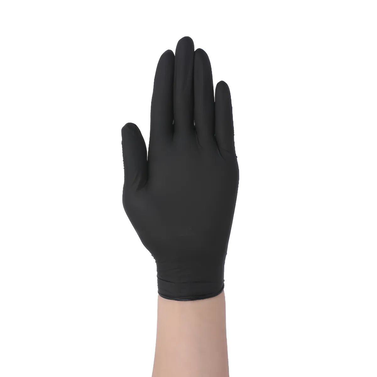 Guantes Desechables De Nitrilo. Color Negro. Caja de 100 unidades. (Talla M) PAR