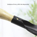 Pala de Jardinería Multiusos con Mango Ergonómico de Madera. Ideal para Sembrar Plantas, Suculentas y Huertos. Resistente y Punta Afilada.
