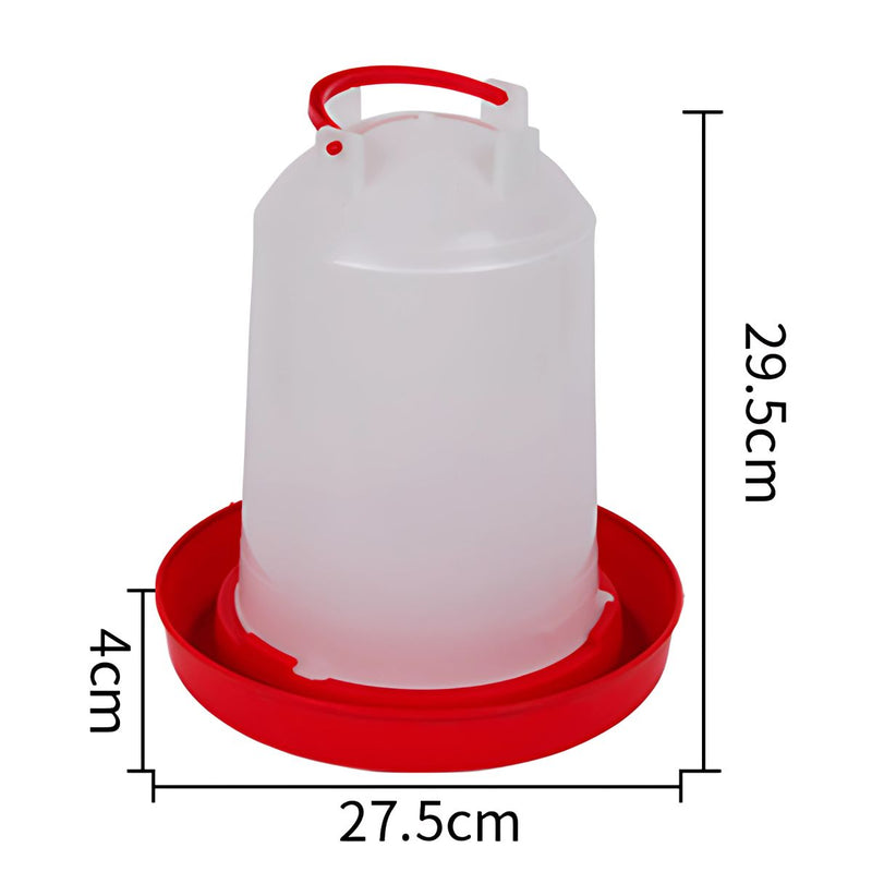 Bebedero para Pollos. Capacidad de 6 L. 29.5x27.5cm.