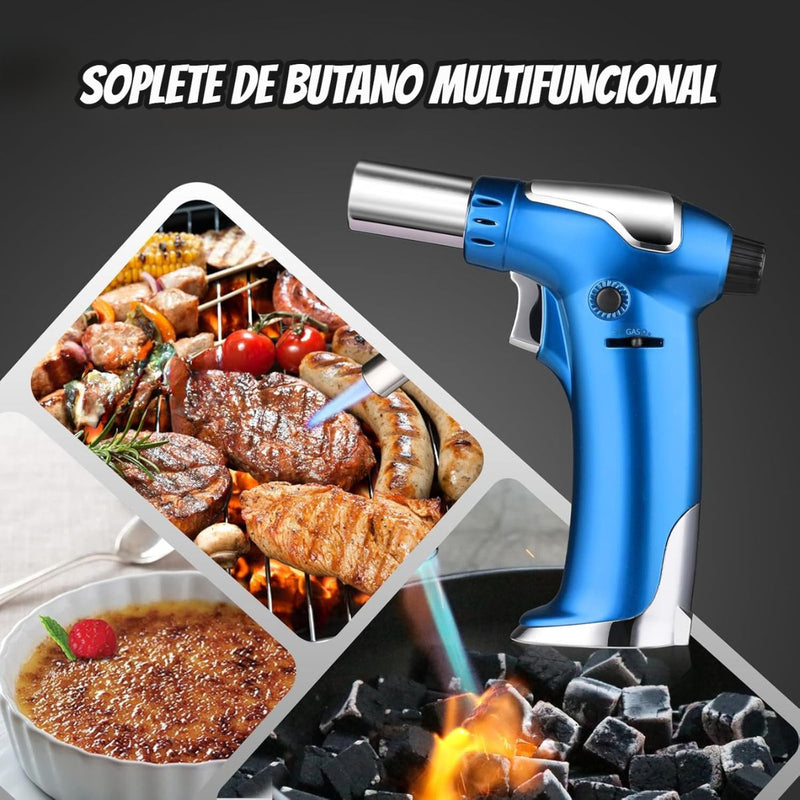 Encendedor Soplete de Cocina Profesional a Gas Butano para Repostería, Parrilla y Soldadura.