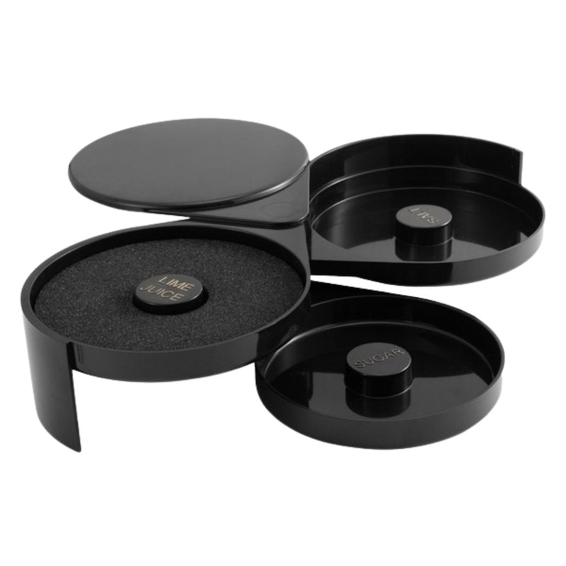 Escarchador de Copas 3 Niveles para Bar. Bordeador de vasos y copas para Sal, Azúcar y Limón. Ideal para hacer cocteles. Decorador.