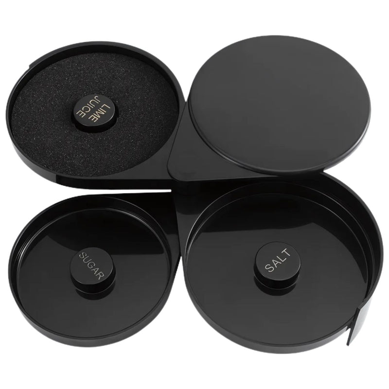 Escarchador de Copas 3 Niveles para Bar. Bordeador de vasos y copas para Sal, Azúcar y Limón. Ideal para hacer cocteles. Decorador.