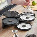 Escarchador de Copas 3 Niveles para Bar. Bordeador de vasos y copas para Sal, Azúcar y Limón. Ideal para hacer cocteles. Decorador.