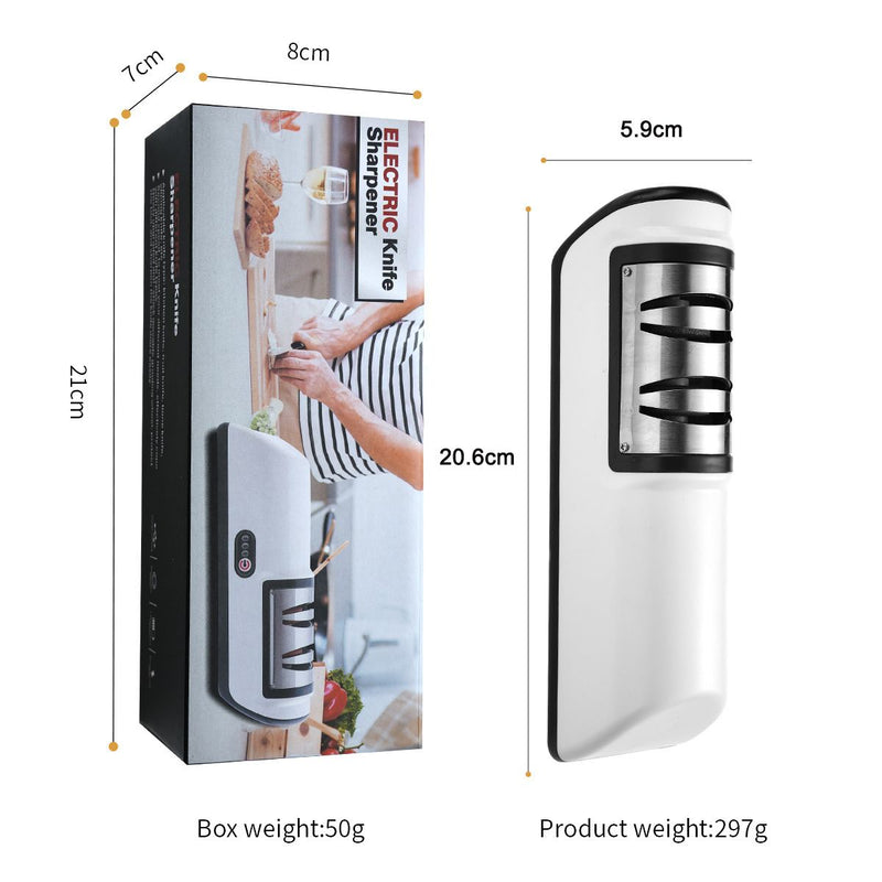 Afilador de Cuchillos Eléctrico Portátil. 2 modos de afilado y carga USB.