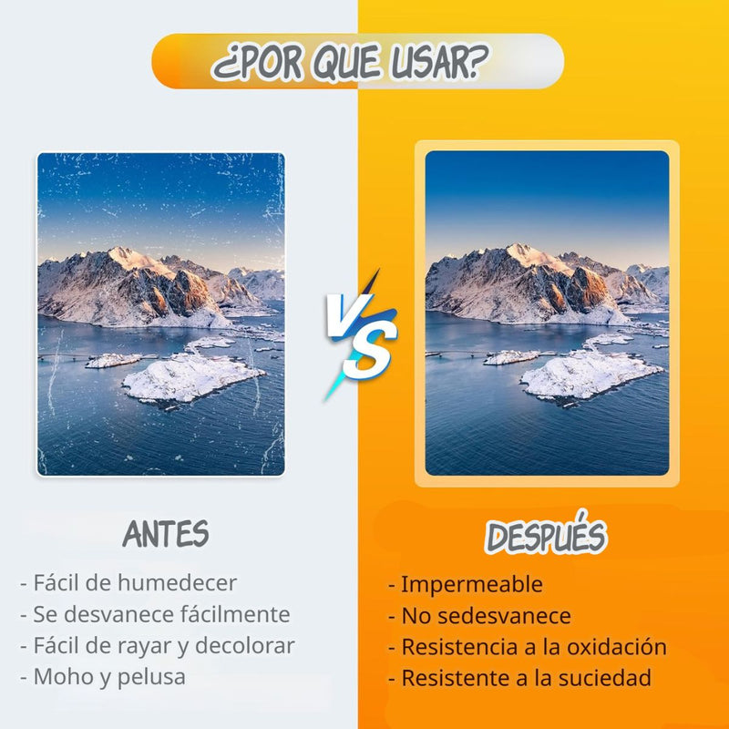 Hojas para Plastificar A4 (Pack de 100 unidades) 70 Micras. Laminado Térmico Impermeable. Fundas laminas protectoras para fotos y documentos.