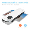 Plastificadora A4 Térmica y en Frío con Doble Modo 120V. Laminadora de Documentos para Oficina y Hogar.