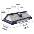 Lámpara Solar LED Exterior con Sensor de Movimiento. Luz foco solar para Jardín con 3 modos de luz. Cobertura de hasta 35m².