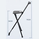 Bastón Asiento 2 en 1. Bastón de Apoyo Convertible en Silla Portátil. Ideal para adultos mayores y caminatas largas.