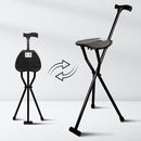 Bastón Asiento 2 en 1. Bastón de Apoyo Convertible en Silla Portátil. Ideal para adultos mayores y caminatas largas.