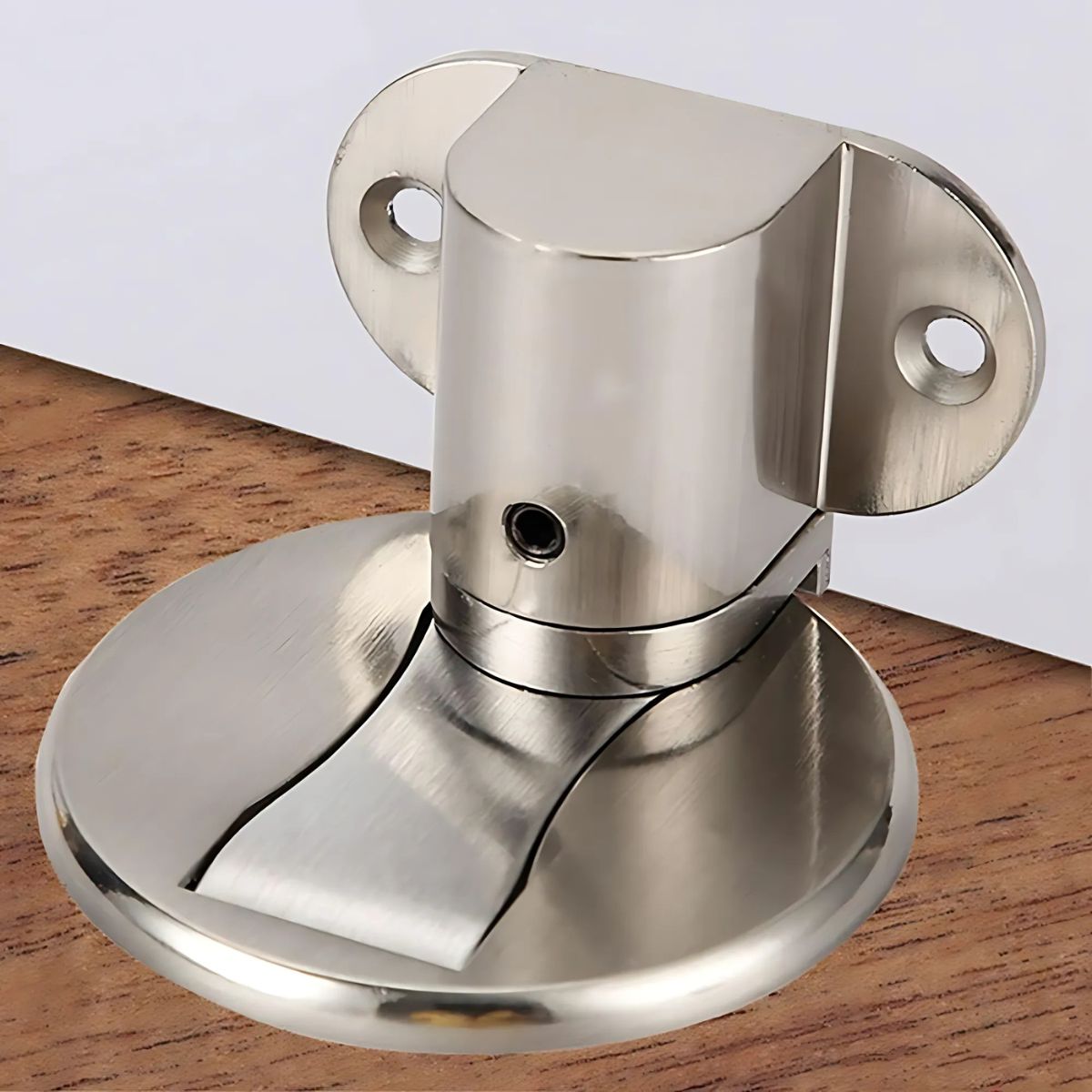 Tope Magnético para Puerta. Soporte de Piso con Succión y Adhesivo 3M. Incluye Tornillos y Llave Hexagonal.