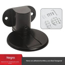 Tope Magnético para Puerta. Soporte de Piso con Succión y Adhesivo 3M. Incluye Tornillos y Llave Hexagonal. Color negro.