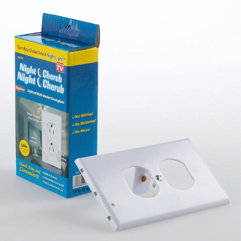 Tapa Plástica De Interruptor O Tomacorriente Con Luz LED. Iluminación Automática. Ideal para Pasillos y Dormitorios.