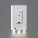 Tapa Plástica De Interruptor O Tomacorriente Con Luz LED. Iluminación Automática. Ideal para Pasillos y Dormitorios. Estilo rectangular.