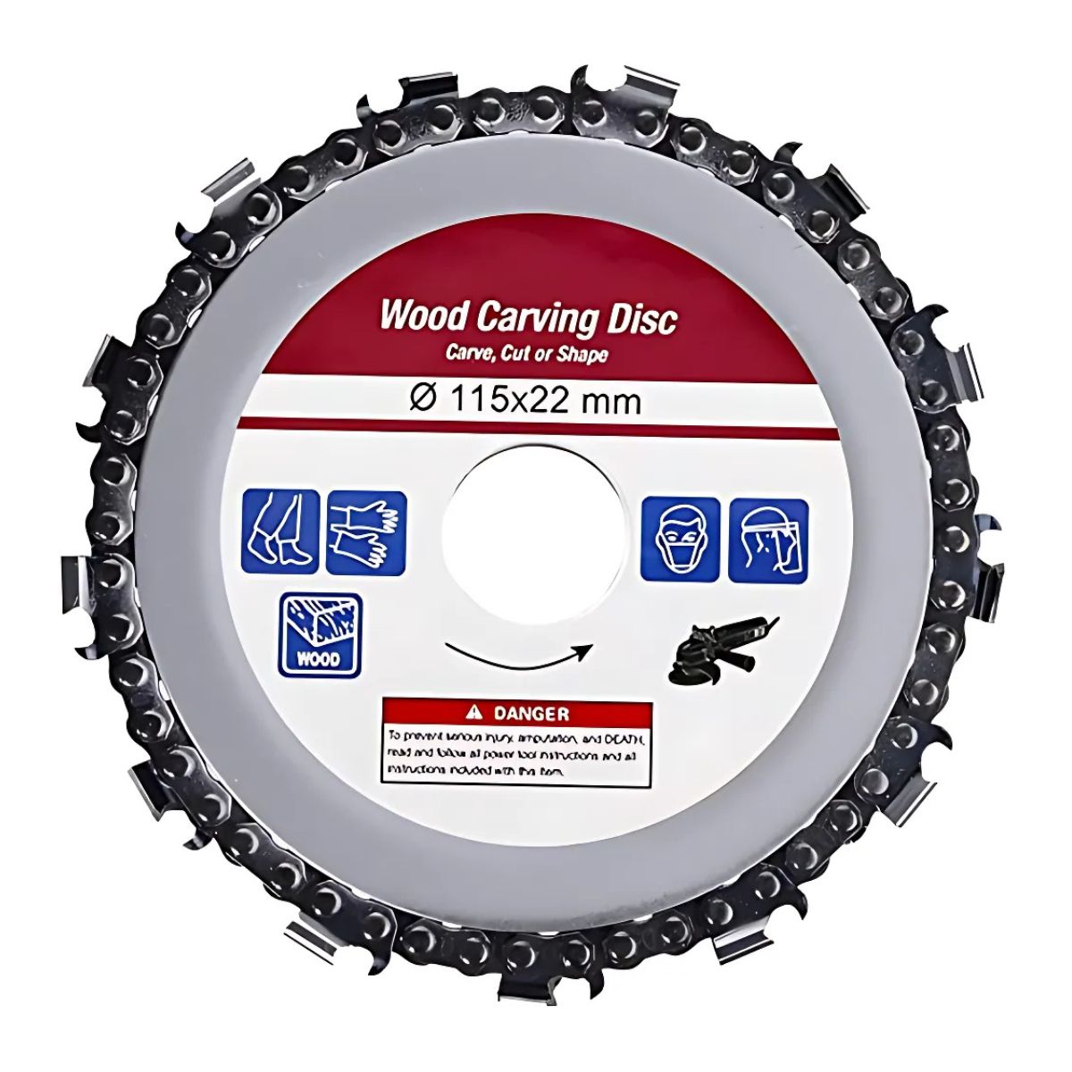 Disco De Tallado Para Madera De 115 mm (4-1/2") 13T Para Esmeril Angular