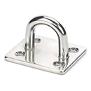 Base de Anclaje M8 Cuadrada en Acero Inoxidable. Soporte para Hamacas, Sillas Colgantes y Sacos de Boxeo. (Unidad)