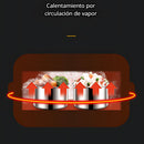 Lonchera Eléctrica Portátil con Doble Recipiente. Calentador de Alimentos a Vapor 110V. Lunch Box de 2 Compartimentos.