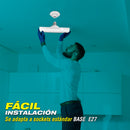 Bombillo socket Lámpara UFO tipo plafon de Techo LED Plafón 18W 12" 300mm E27 6800lumens Luz calida