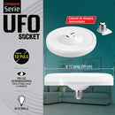 Bombillo socket Lámpara UFO tipo plafon de Techo LED Plafón 18W 12" 300mm E27 6800lumens Luz calida